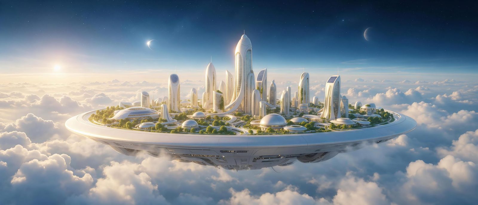 悬浮天空之城高清壁纸预览