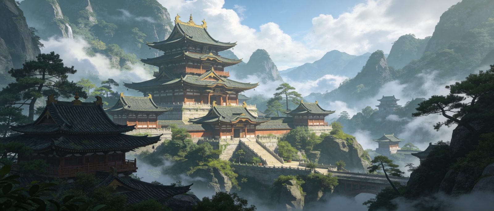 山间寺庙高清壁纸预览