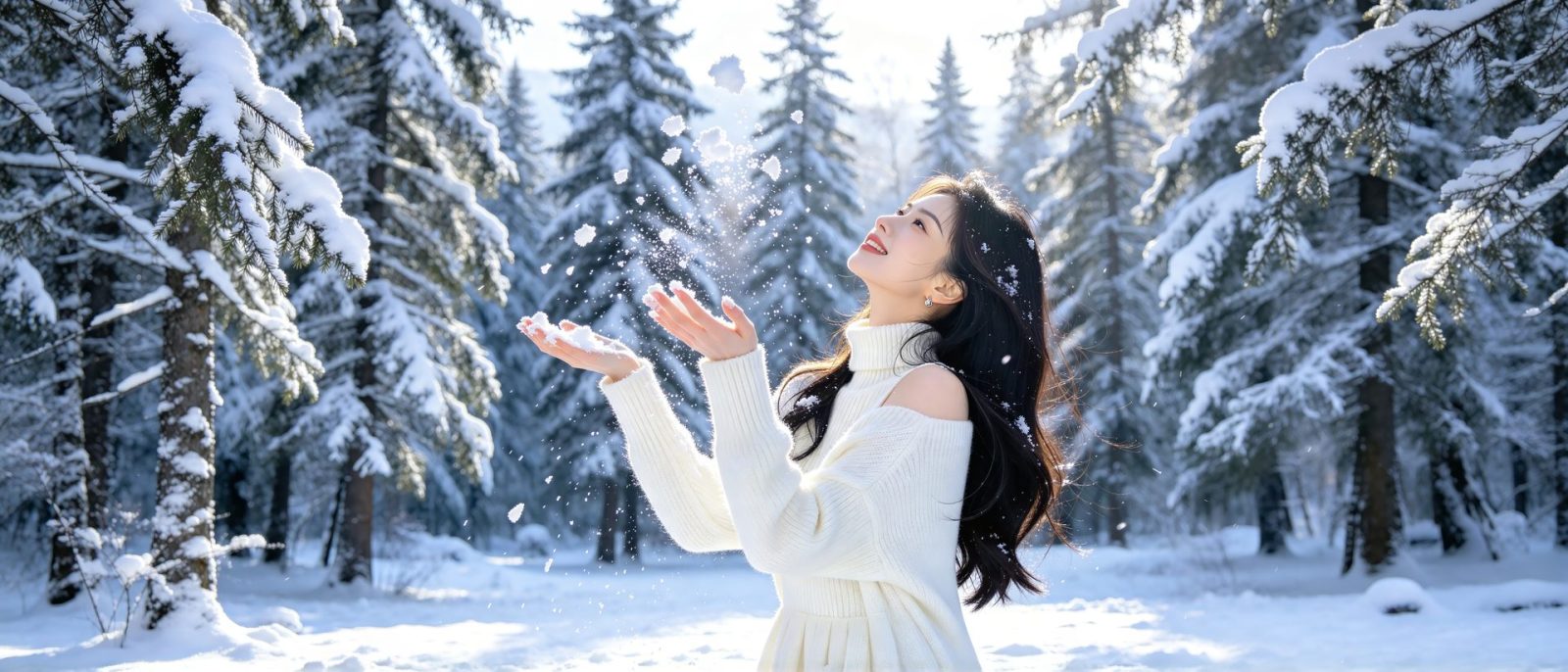 雪松林冬高清壁纸预览