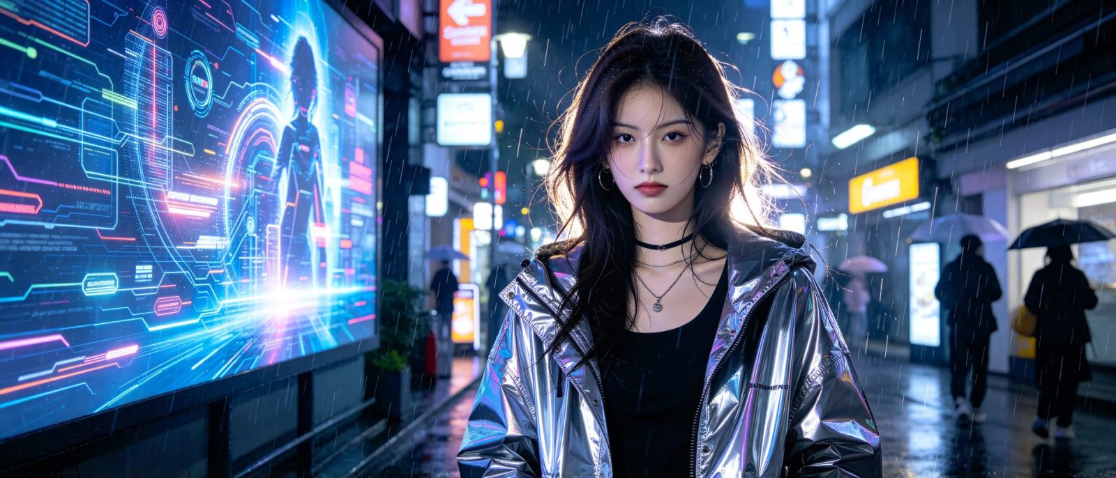 雨夜全息高清壁纸预览