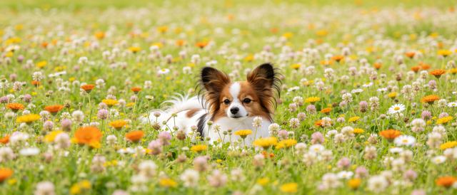蝴蝶犬花丛静态壁纸