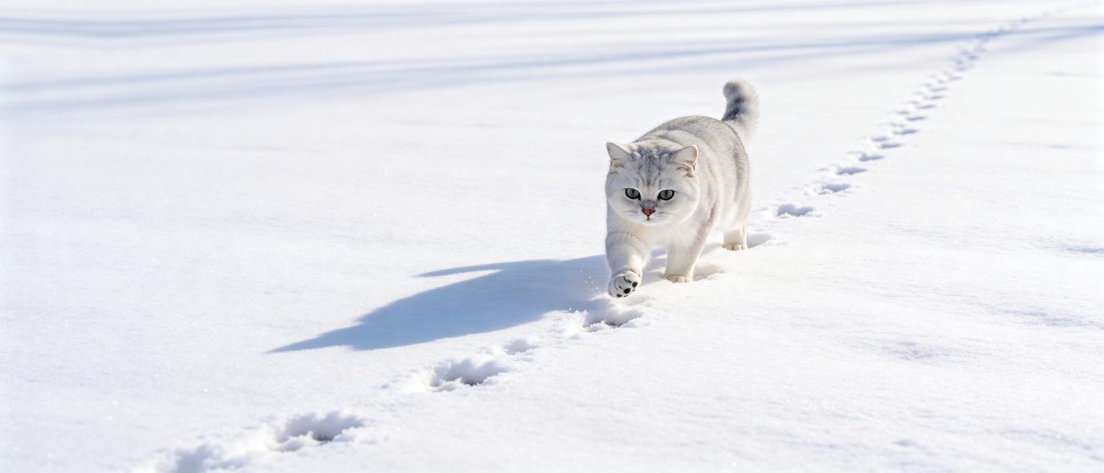 银点猫雪地高清壁纸预览