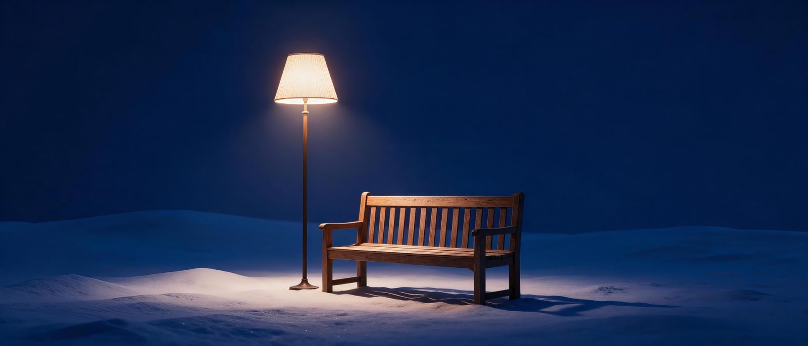 雪原孤灯高清壁纸预览