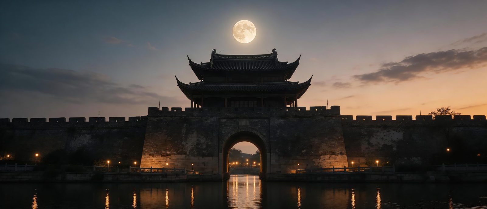 暮色关楼高清壁纸预览