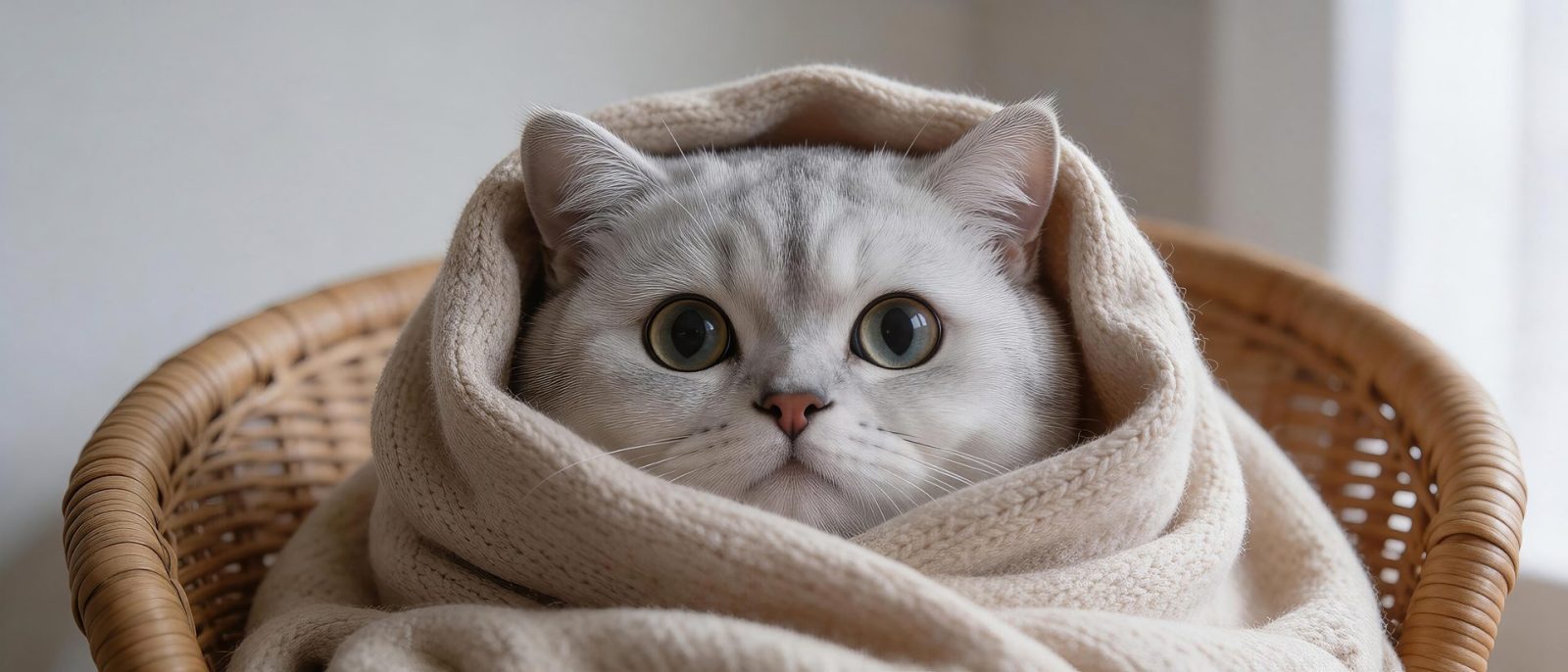 蓝猫裹毯高清壁纸预览