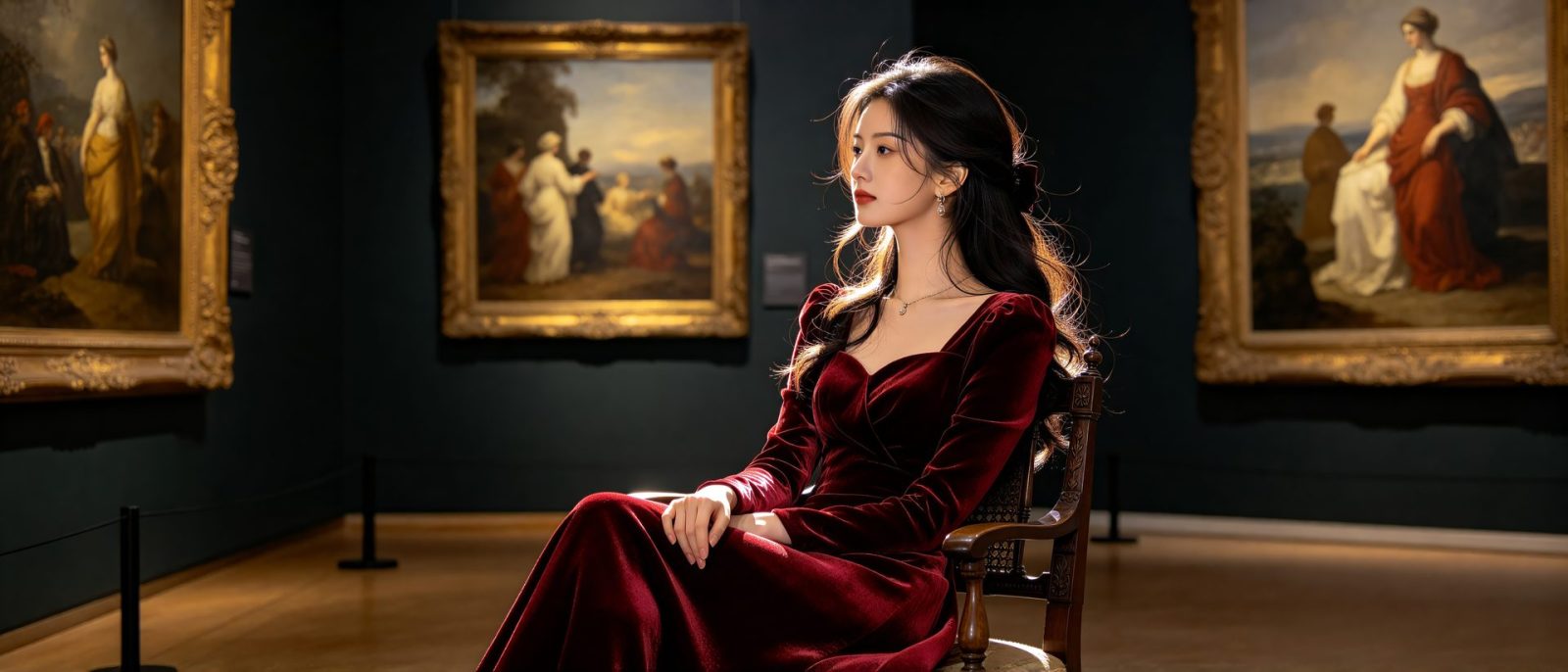 油画少女高清壁纸预览