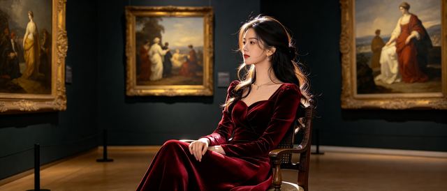 油画少女静态壁纸