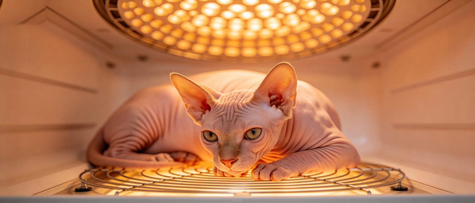 无毛猫暖灯高清壁纸预览