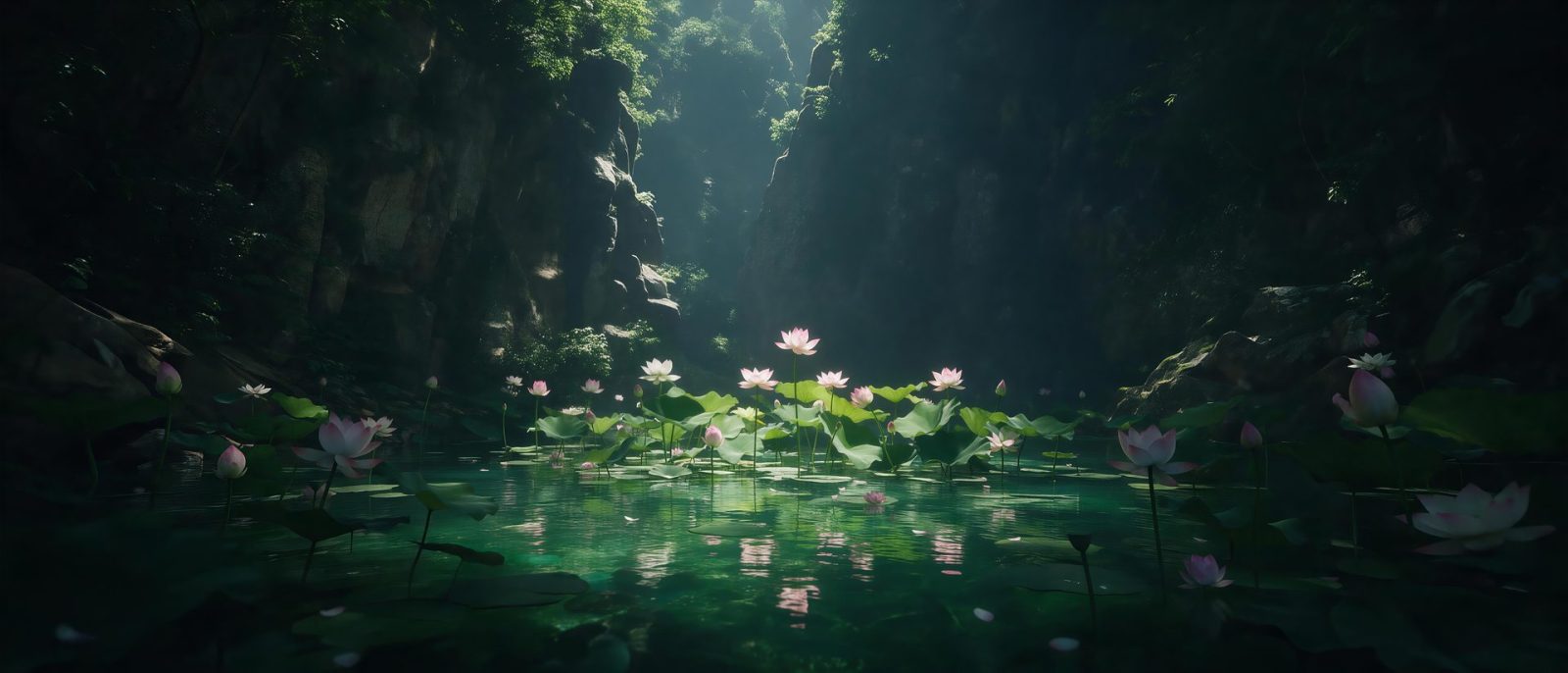 幽谷荷潭高清壁纸预览
