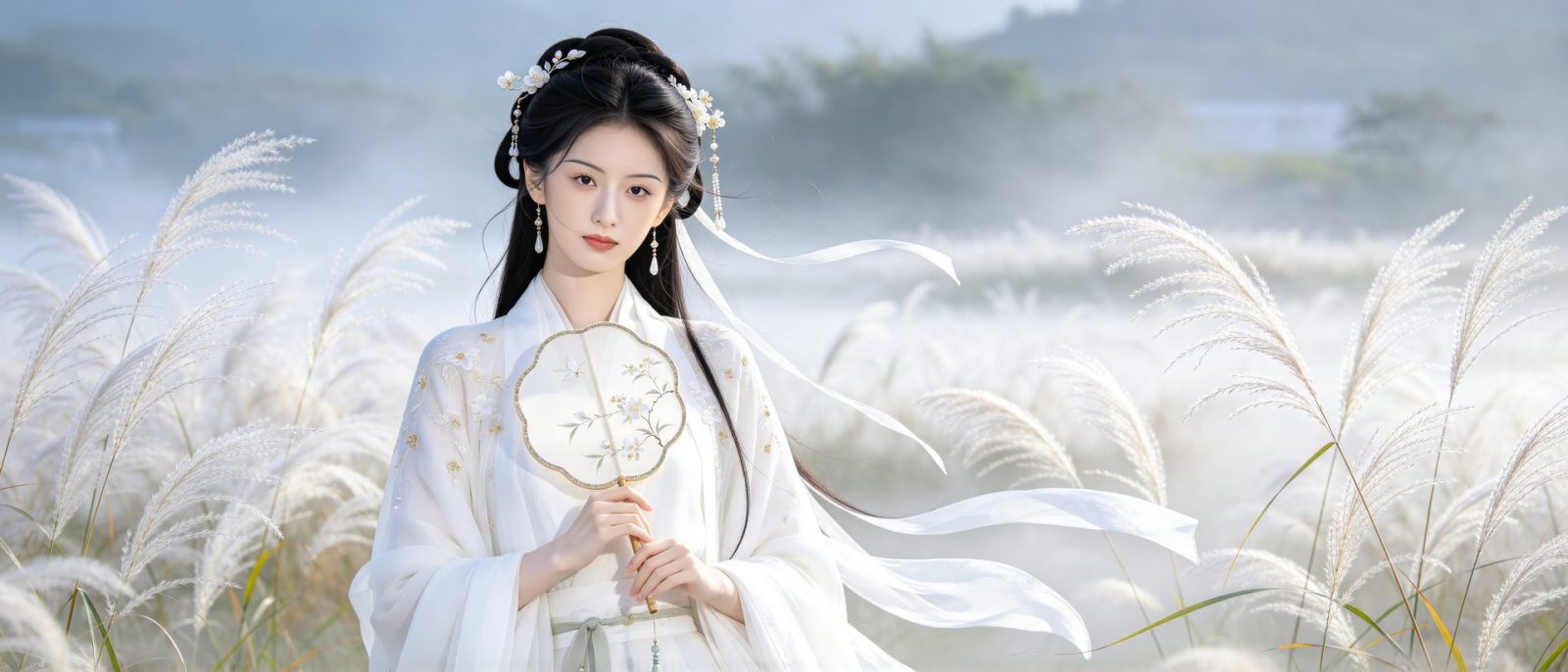 白鹭芦洲高清壁纸预览