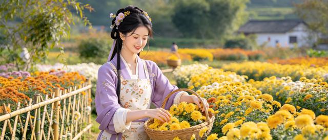 东篱采菊静态壁纸