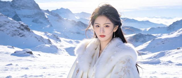 雪境仙影静态壁纸