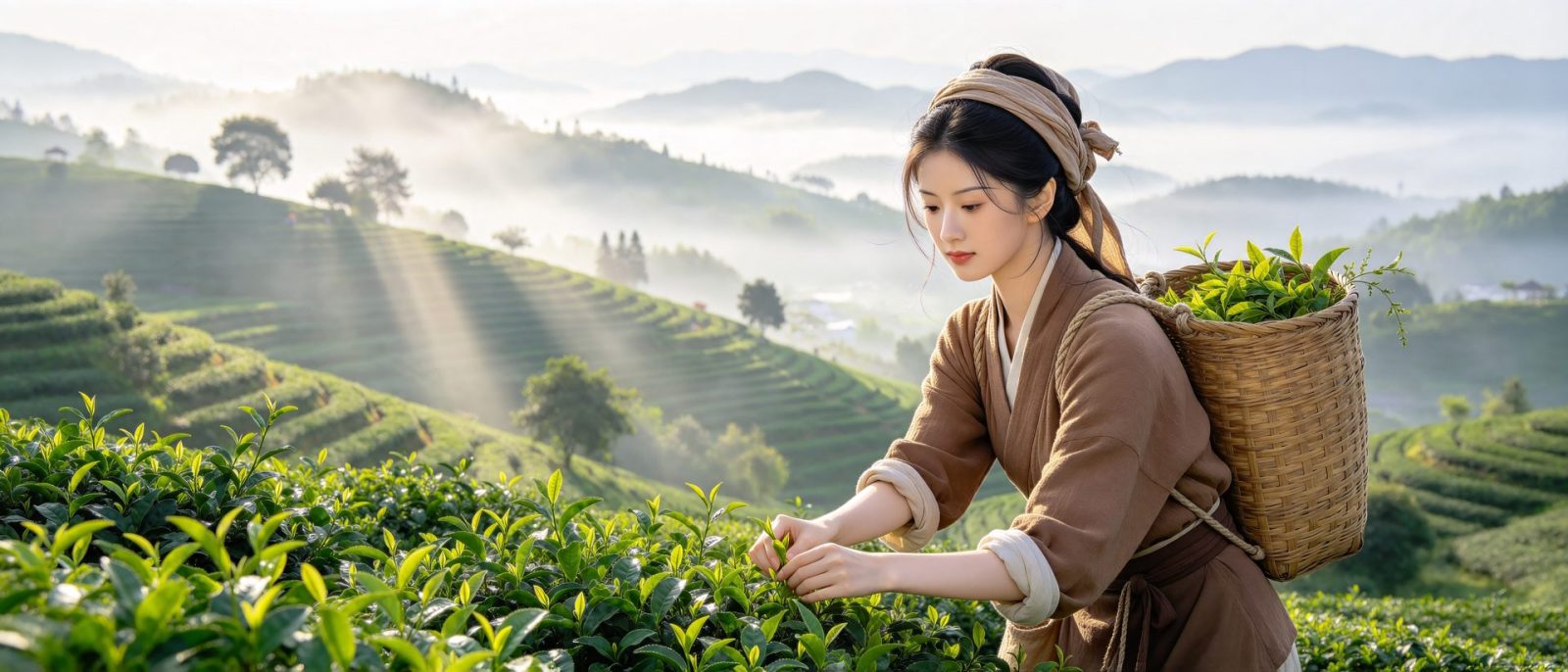 茶山晨雾高清壁纸预览