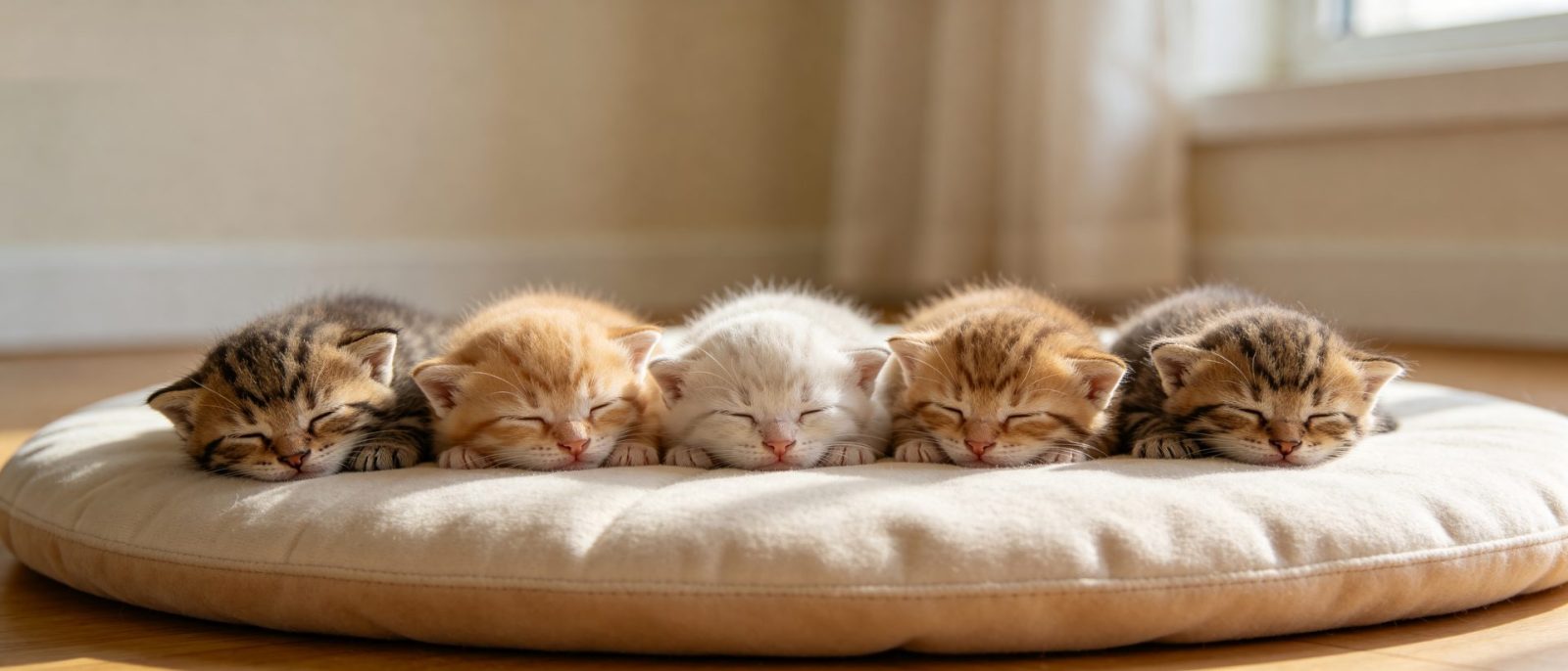 奶猫排排睡高清壁纸预览