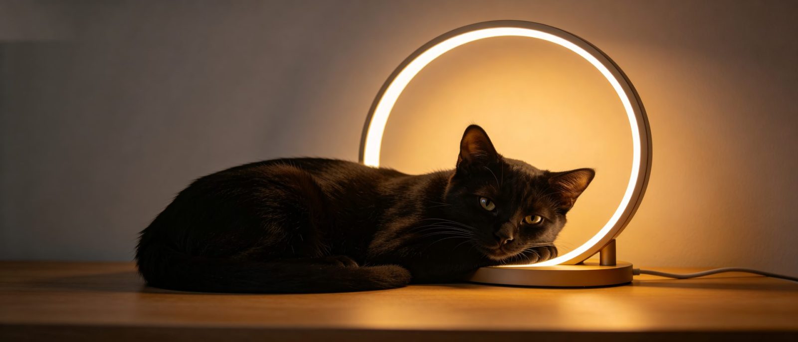 黑猫灯圈高清壁纸预览