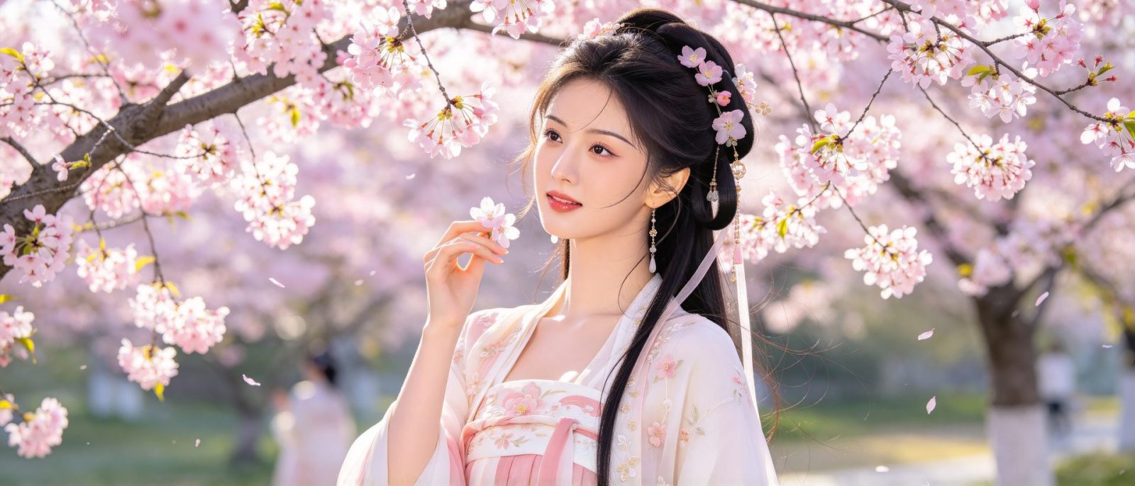 樱落汉服高清壁纸预览
