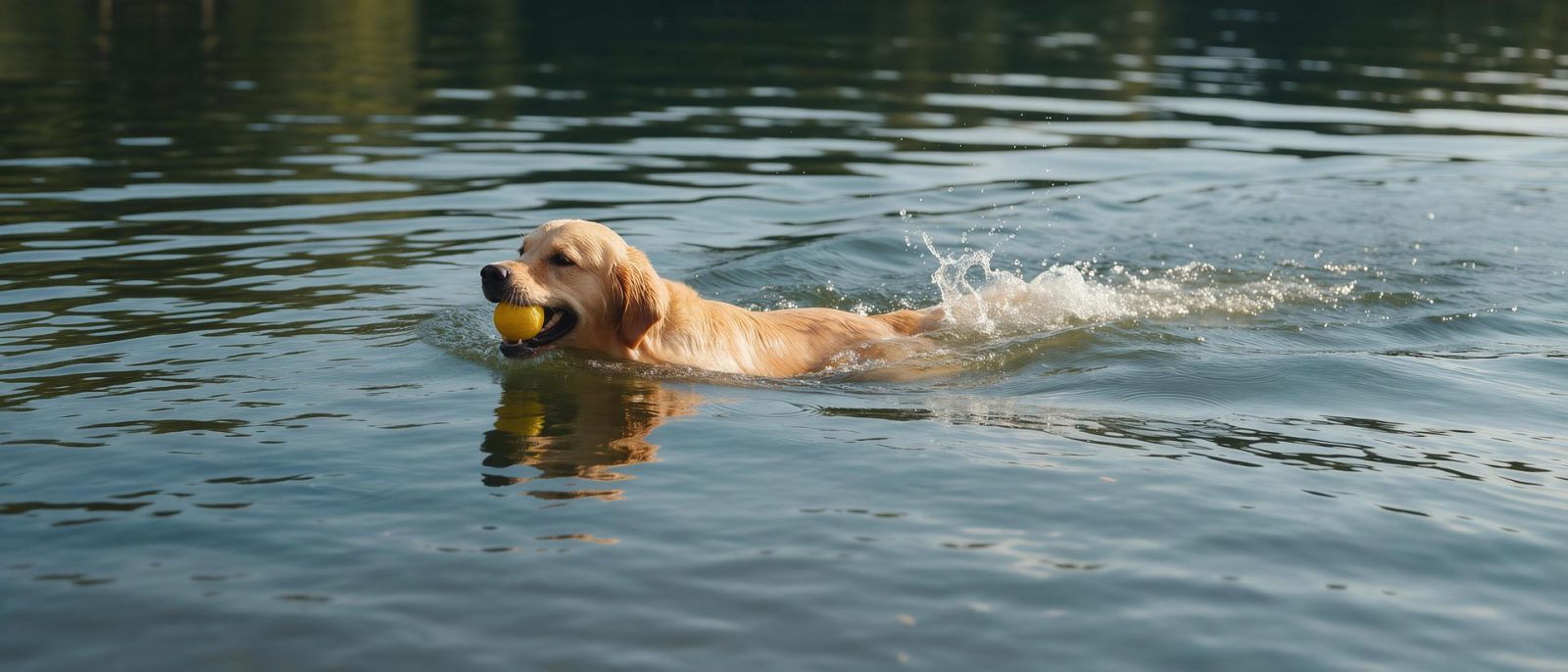 金毛游泳高清壁纸预览
