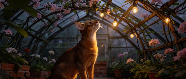 阿比温室藤灯静态壁纸