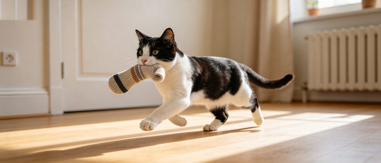 奶牛猫偷袜高清壁纸预览