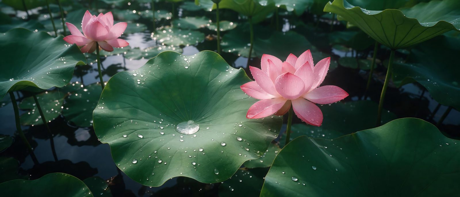 雨后荷姿高清壁纸预览