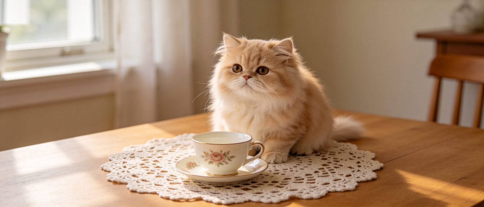 波斯猫茶会高清壁纸预览