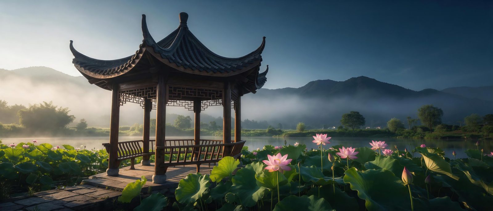 古亭荷韵高清壁纸预览