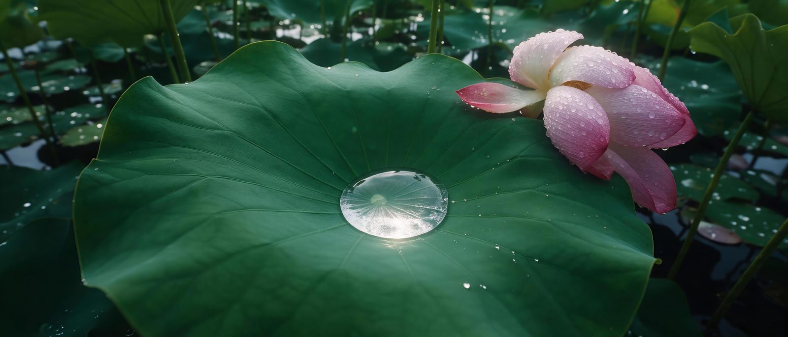 雨后荷珠高清壁纸预览