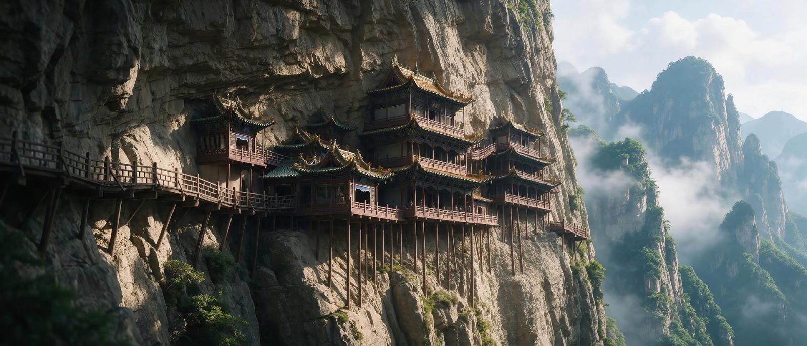 绝壁悬空寺高清壁纸预览